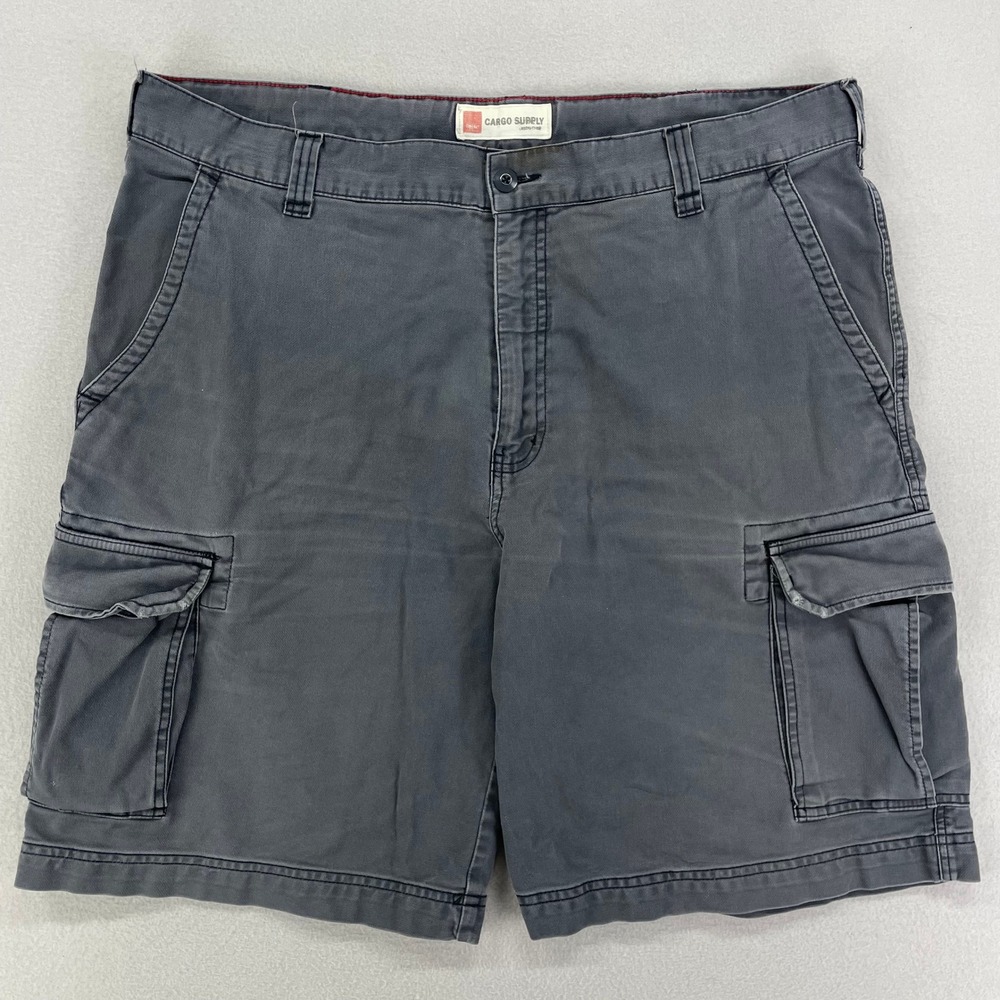 VTG Mossimo Cargo Supply Shorts Mens 40 Grey Baggy Y2K Skater Surf‎ Casual